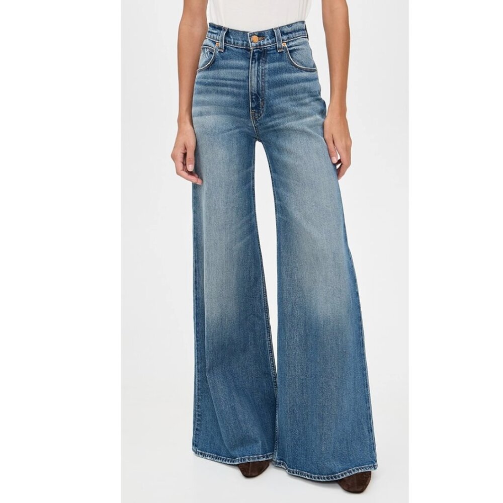 DL1961 Hepburn High Rise Wide Leg Jeans "Strauss" Wash | 100% Cotton